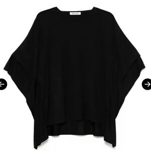 Henrik Vibskov Knuckle Tee Black Flowy Top (S)